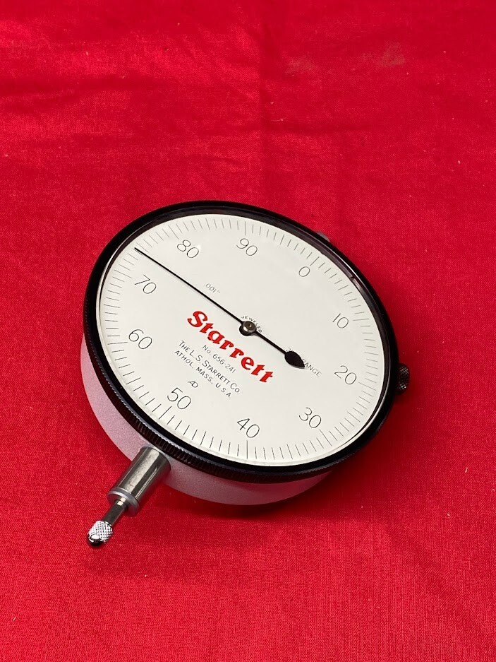 Starrett 656-241J Dial Indicator .250" Range, Dial Reading 0-100 STOCK Vintage