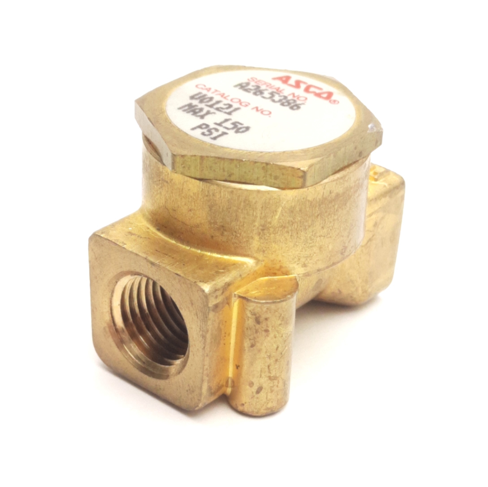 Asco V0121 High-Flow Compact Check Valve, 1/4" NPT, 9/32 Orifice, 150Psi Max