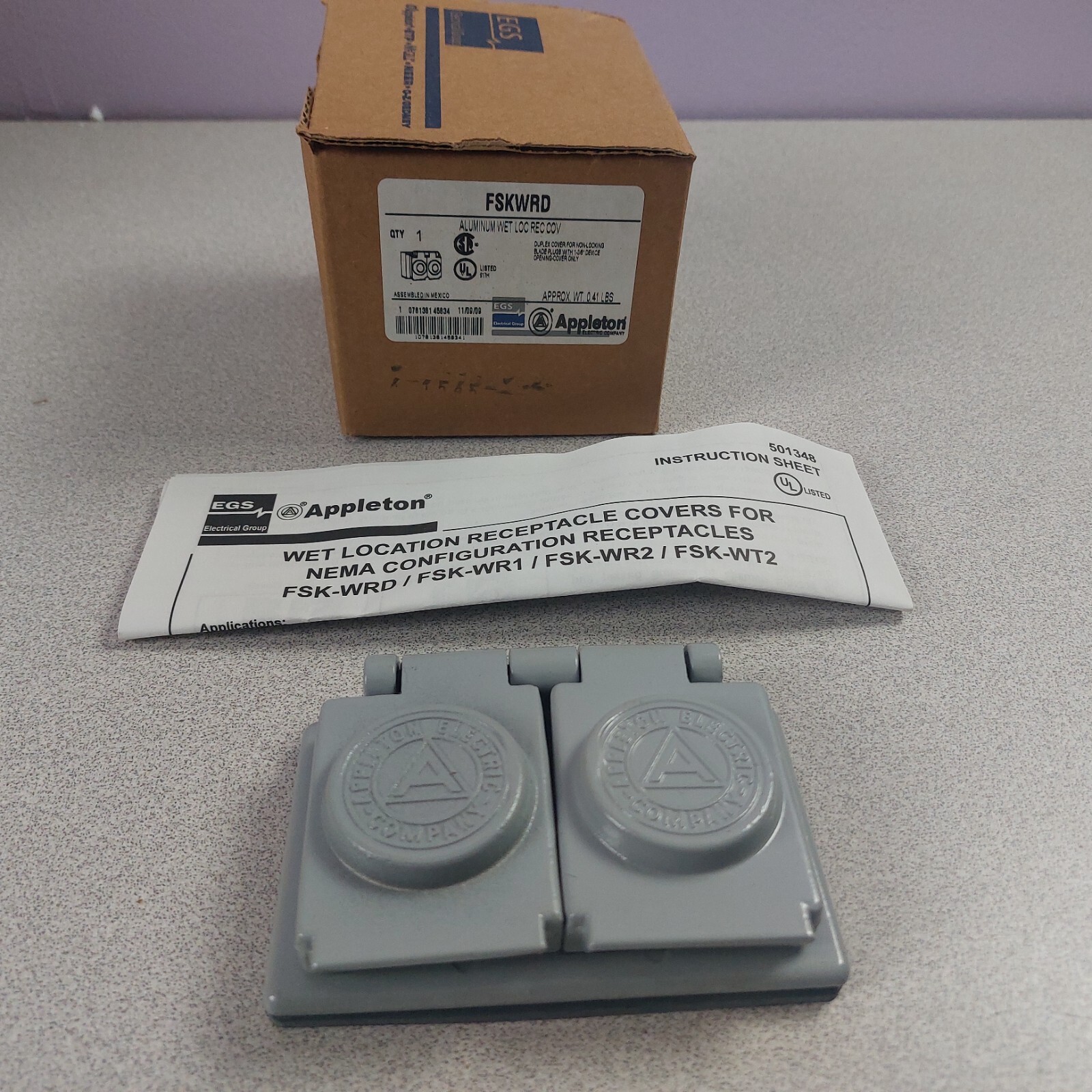 Lot (10) Appleton Electric FSK-WRD Single Receptacle Covers NIB NEW READ