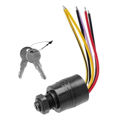 87-88107A5 Boat Ignition Switch with 2 Keys 6 Wire Connectors Compatible with