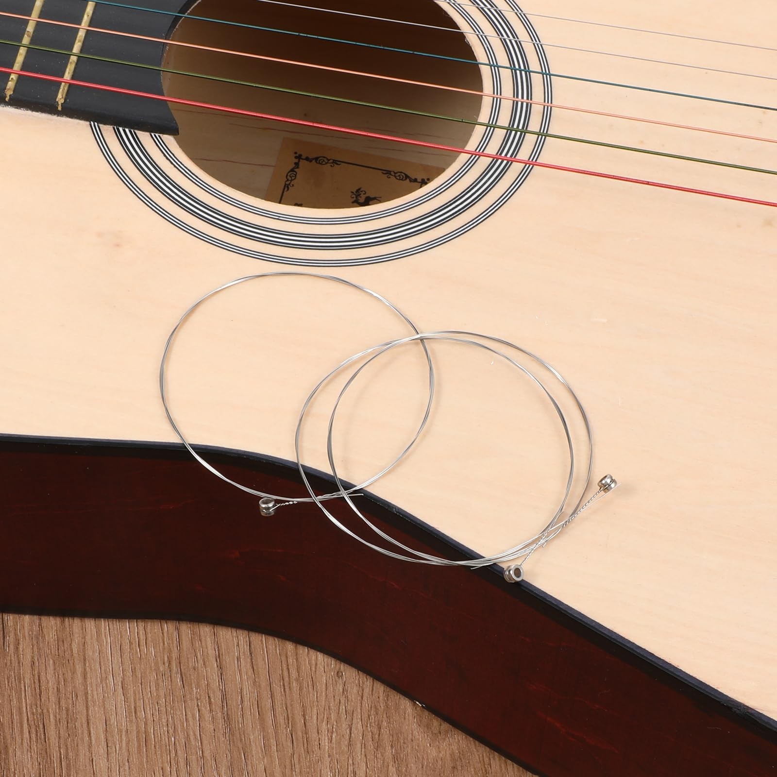 5 Pack High E String Acoustic Guitar, Guitar Strings Bright Silver