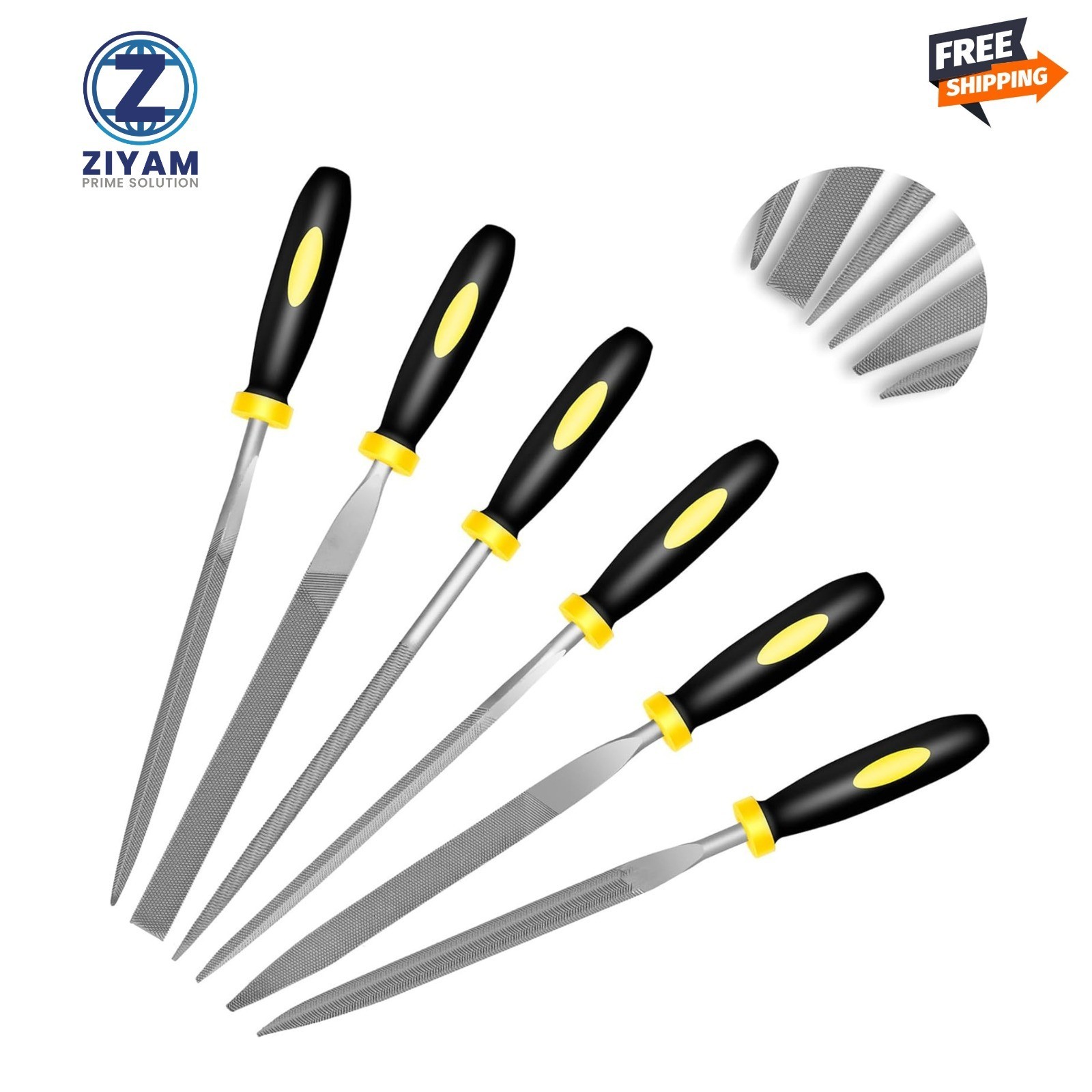 6Pcs Metal Needle File Set Small Hardened Carbon Steel File Mini Hand Metal Tool