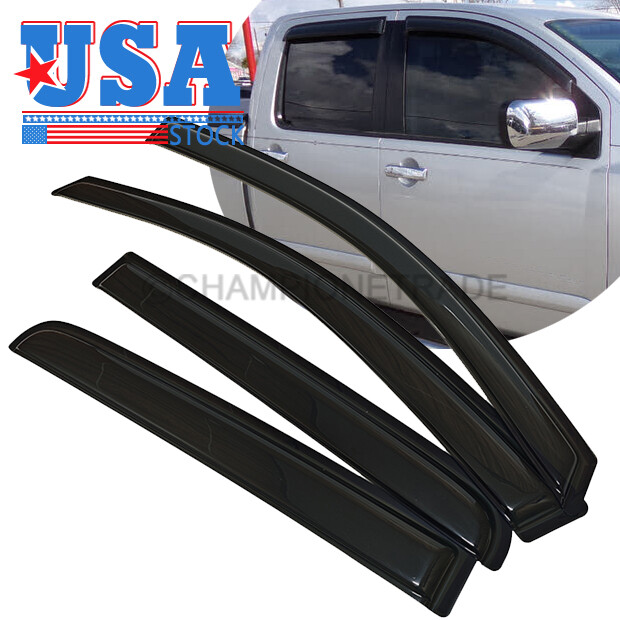 Outside Mount Window Visors Sun Shade Rain Guards for Nissan Titan 2004-2015