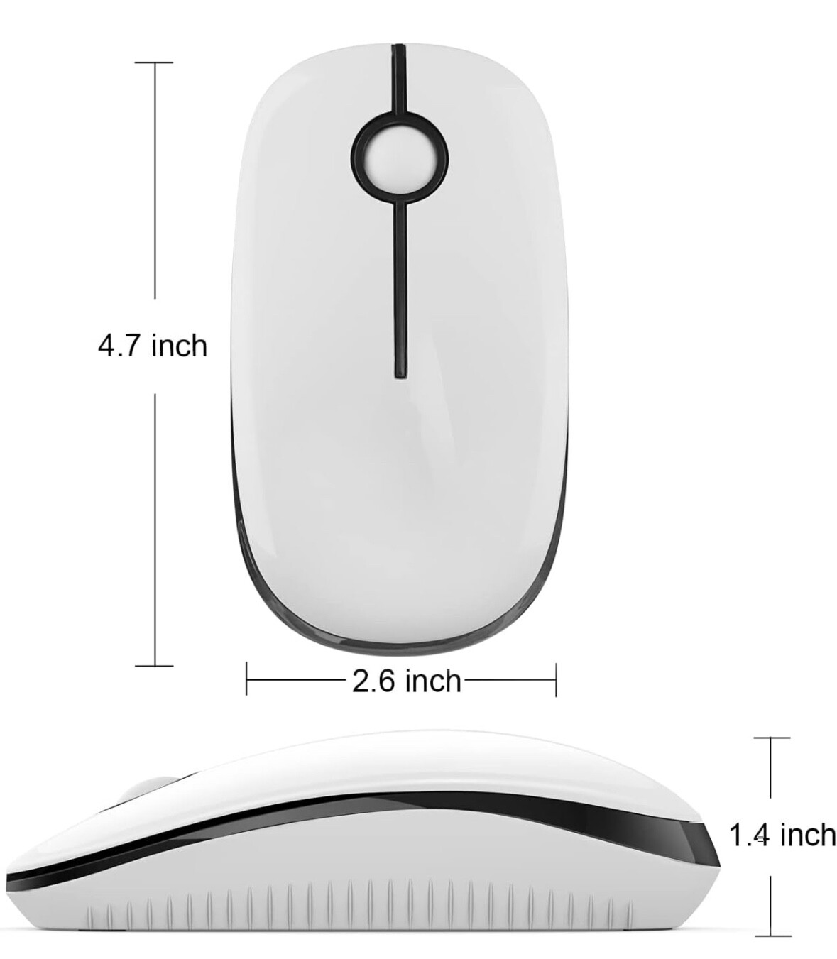 Wireless Mouse, Vssoplor 2.4G Slim Portable Computer Mice with Nano Receiver