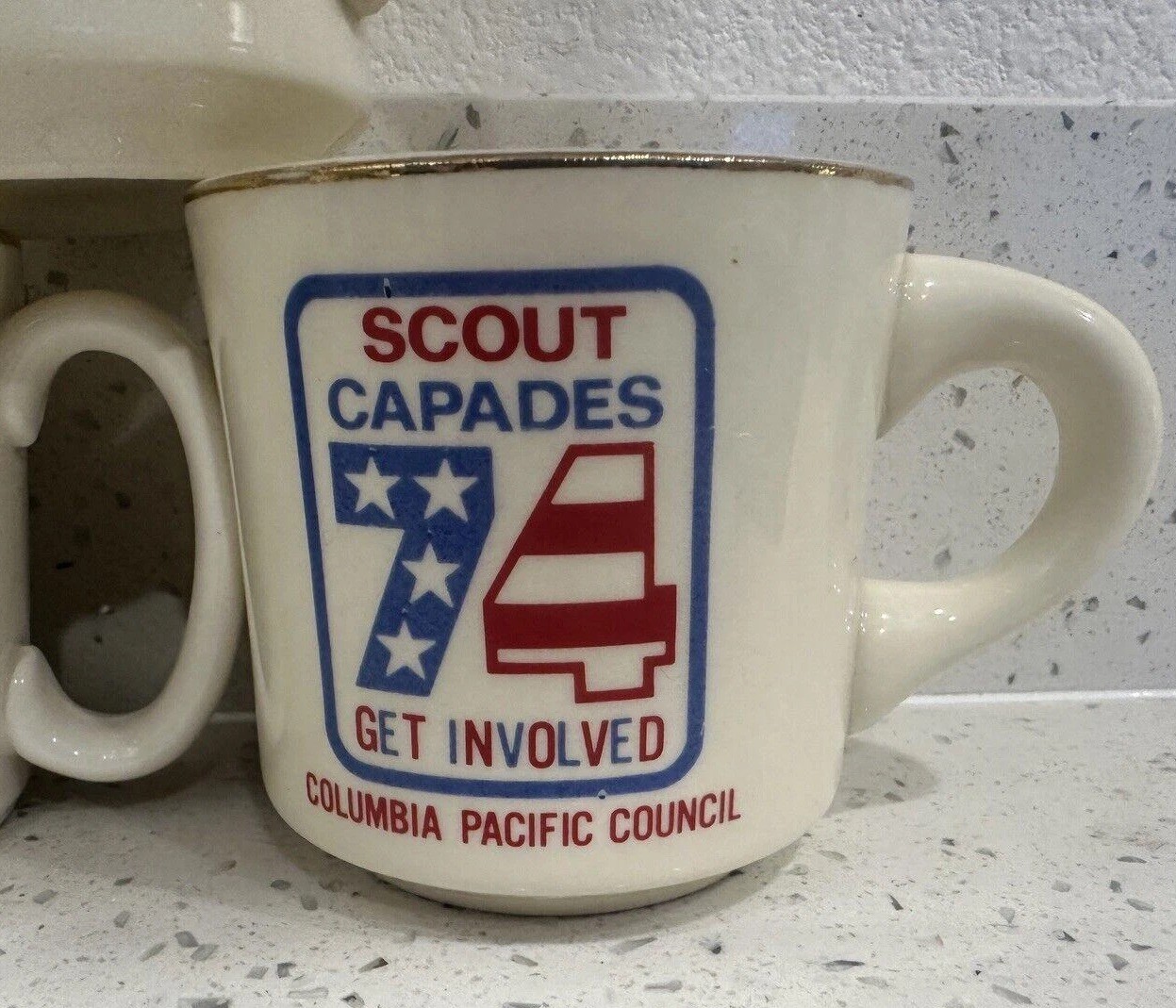 Vintage LOT OF 4 BSA Columbia Scout Capades Boy Scouts Of America Mugs Cups