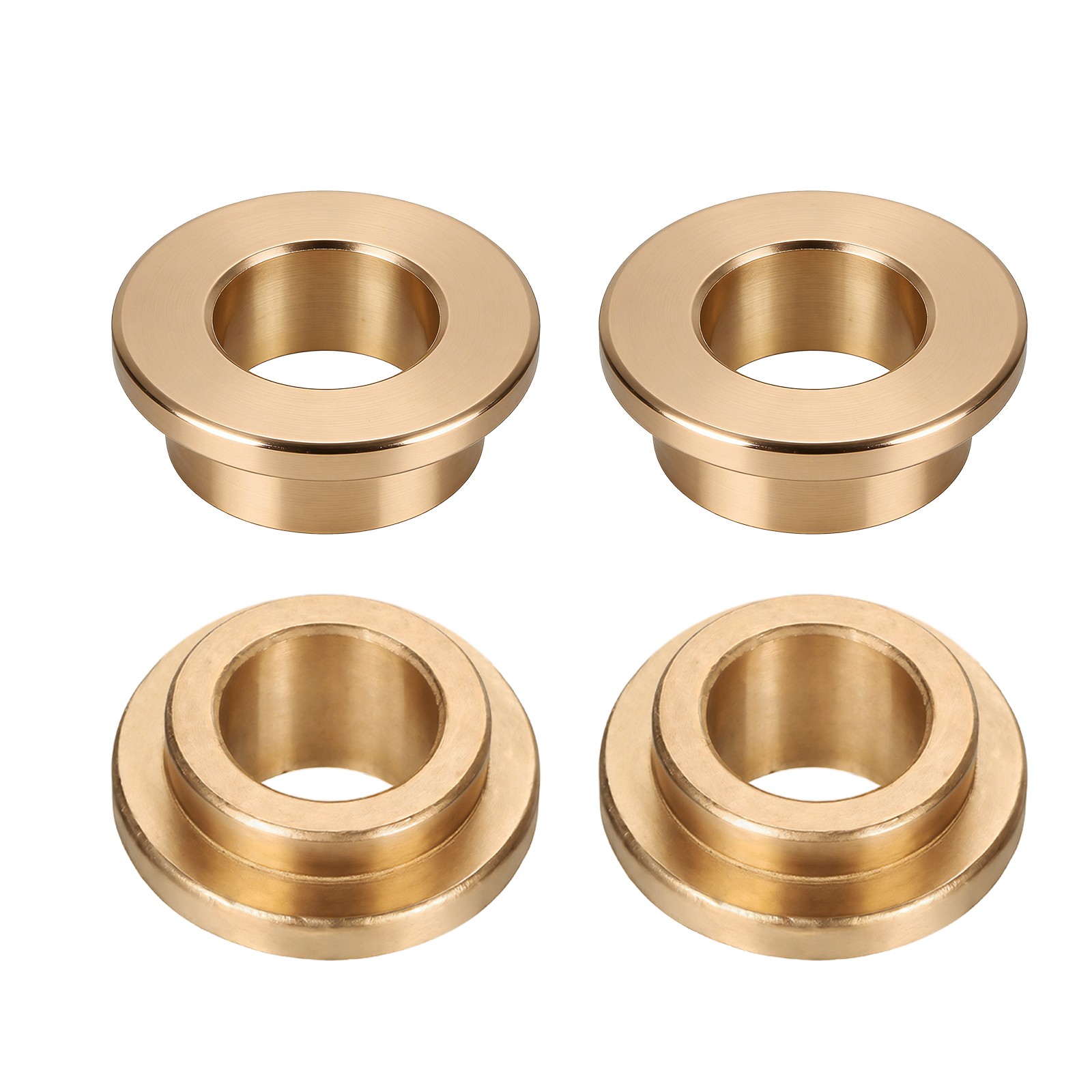 4 Pcs 12x18x8mm Flange Sleeve Bearings Self-Lubricating Sintered Bronze Bushings