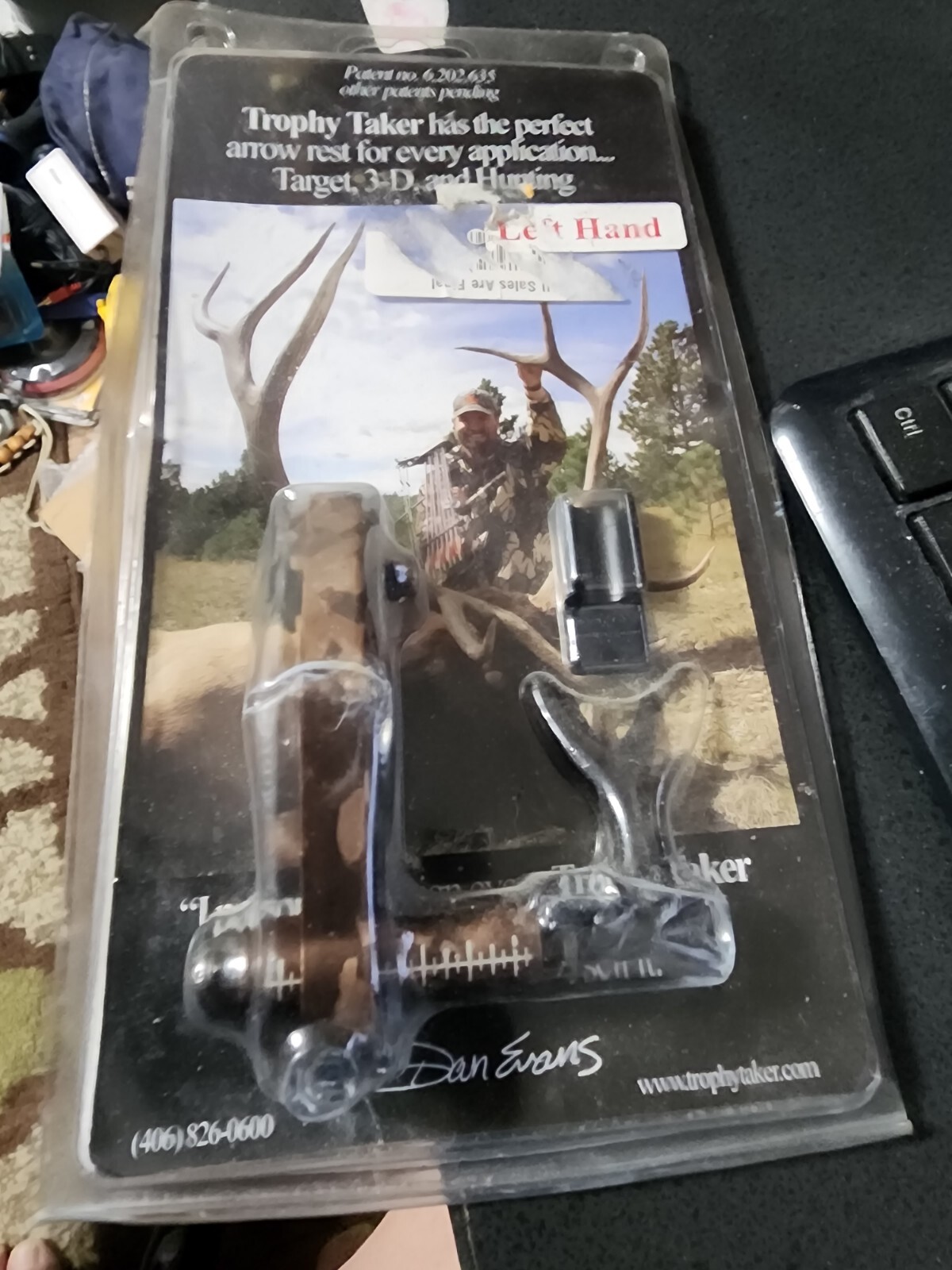 TROPHY TAKER PRONGHORN LEFT HAND ARCHERY ARROW REST Brown Camo