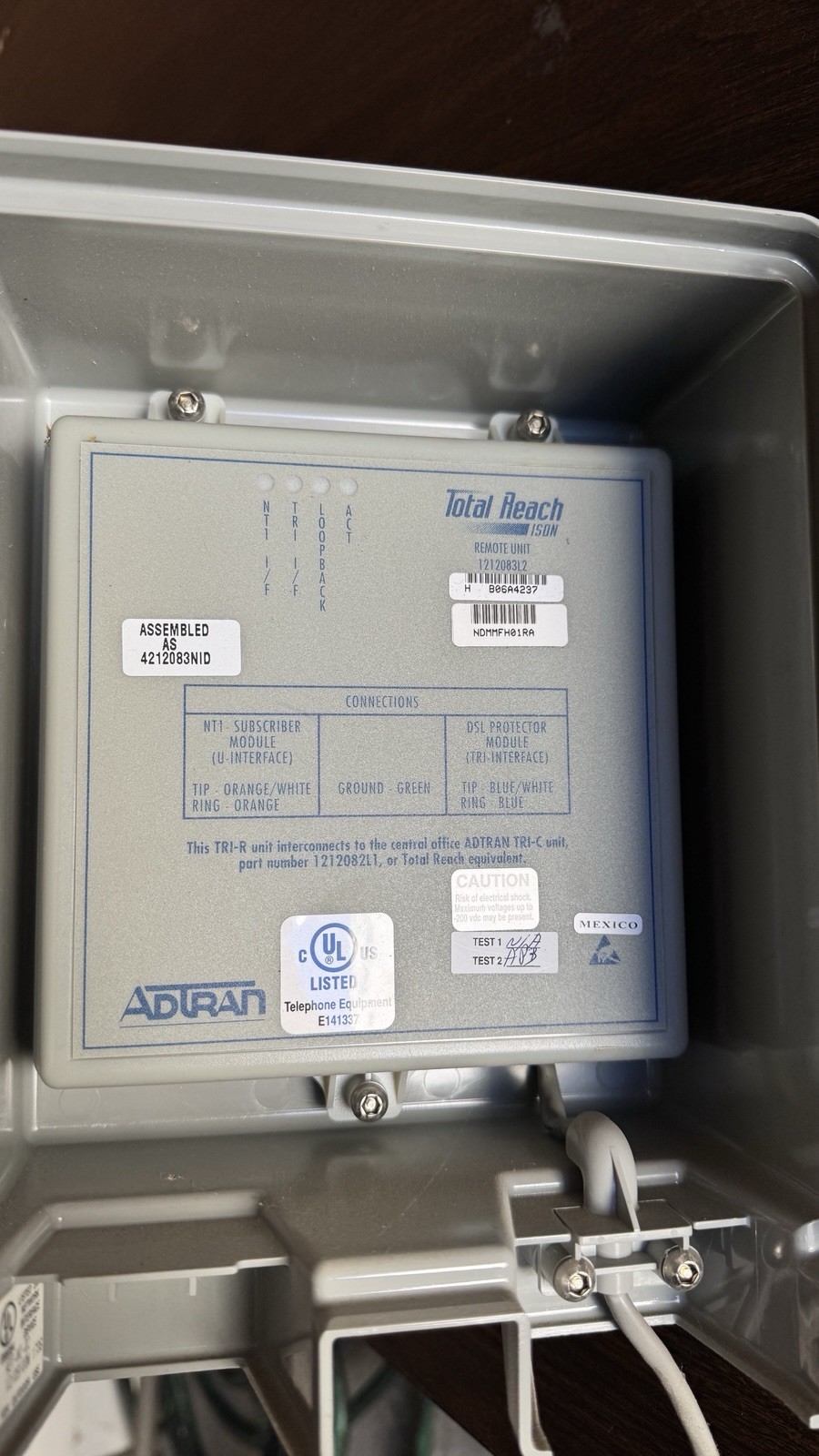 Adtran Total Reach 150N Telephone Network Interface Conventional System