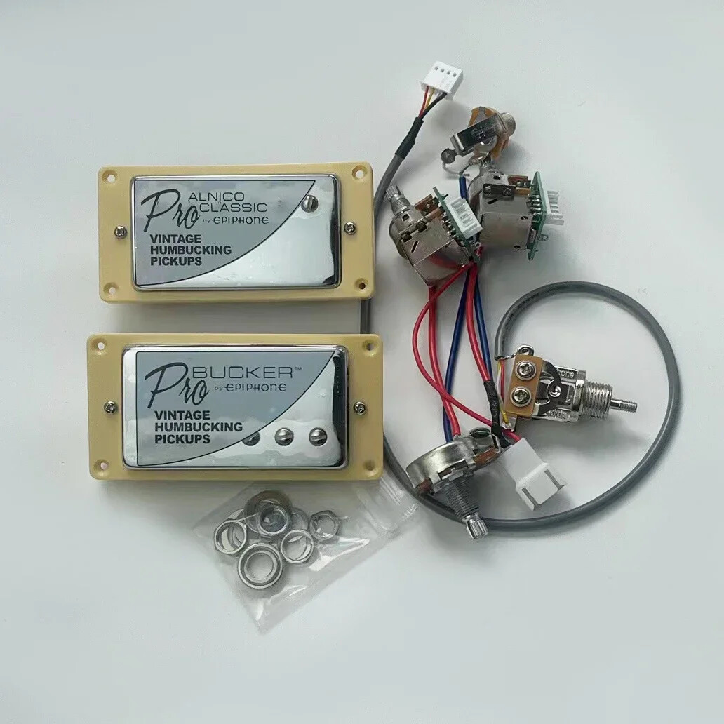 Classic 57 and pro bucker guitar pickups with 2V1TPU pull harness