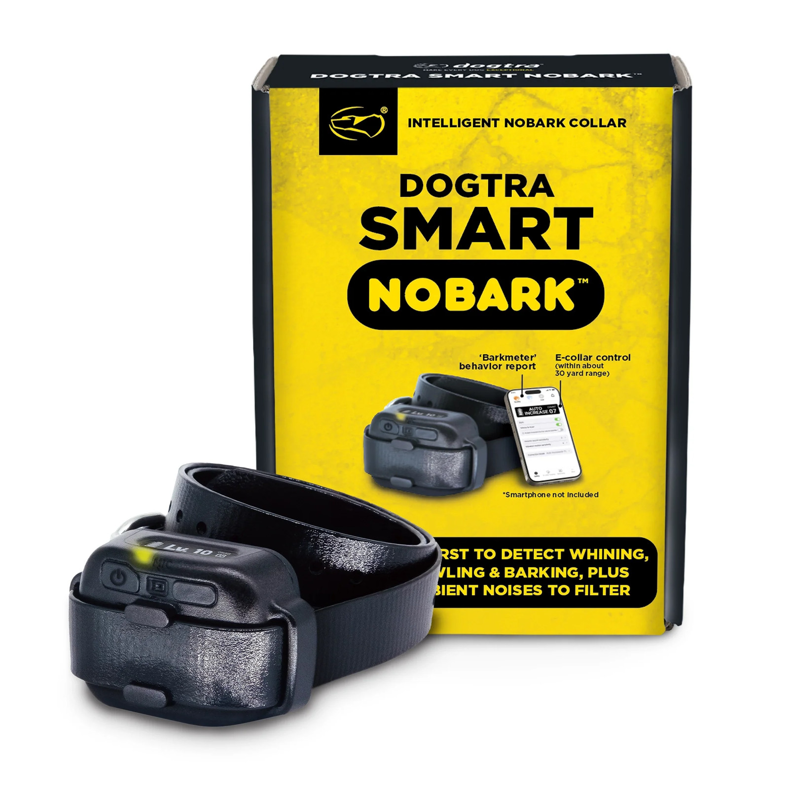 Dogtra Smart NOBARK Bark Collar - App Notifications, Waterproof IPX9K, Dogs 10 l