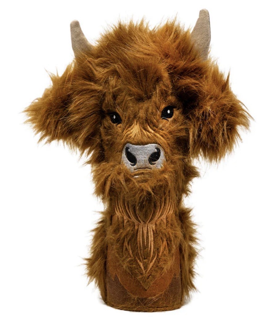 Pins And Aces Highland Cow Golf Fairway Wood Headcover
