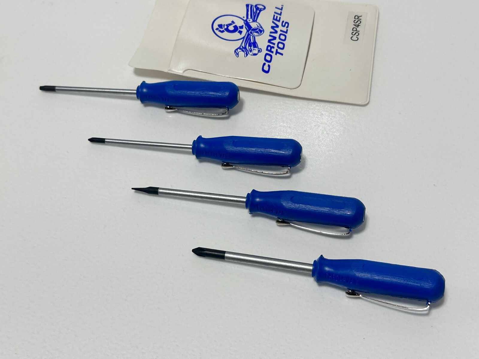 Cornwell Tools ELITE Blue Hard Handle Pocket Screwdriver Set, Phillips Flat Star