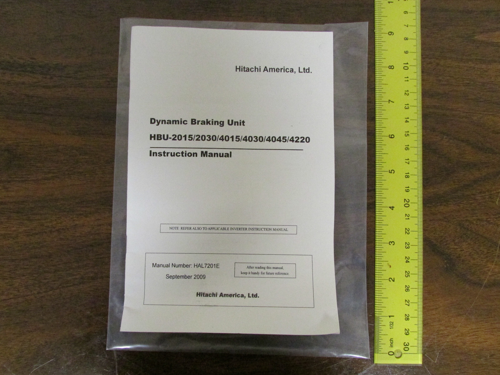 Hitachi Dynamic Braking Unit Instruction Manual HBU-2015/2030/4015/4030/4045