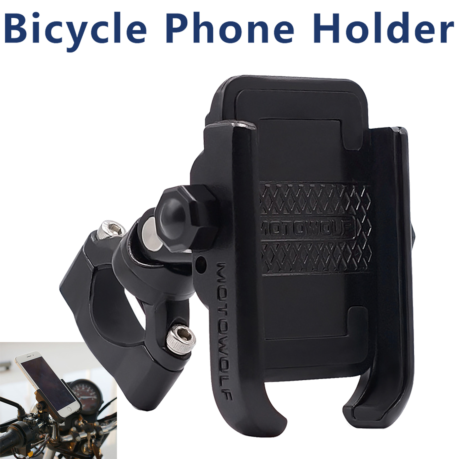 Motorcycle Bicycle GPS Cell Phone Mount Holder for For Mobile Phone 4-6.6 inches