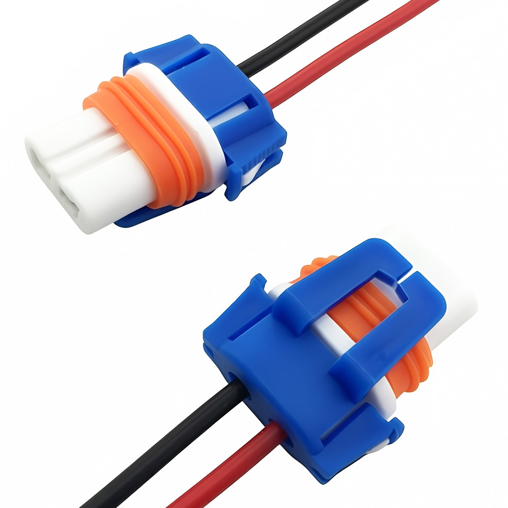 2pcs 9005 HB3 Ceramic Socket Connector Headlight Dual Beam Wiring Harness Holder