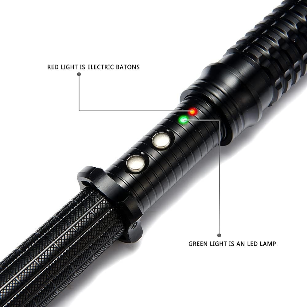 Advanced Self-Defense Tool: 80 Million Volt LED Flashlight - Adjustable 18.9in