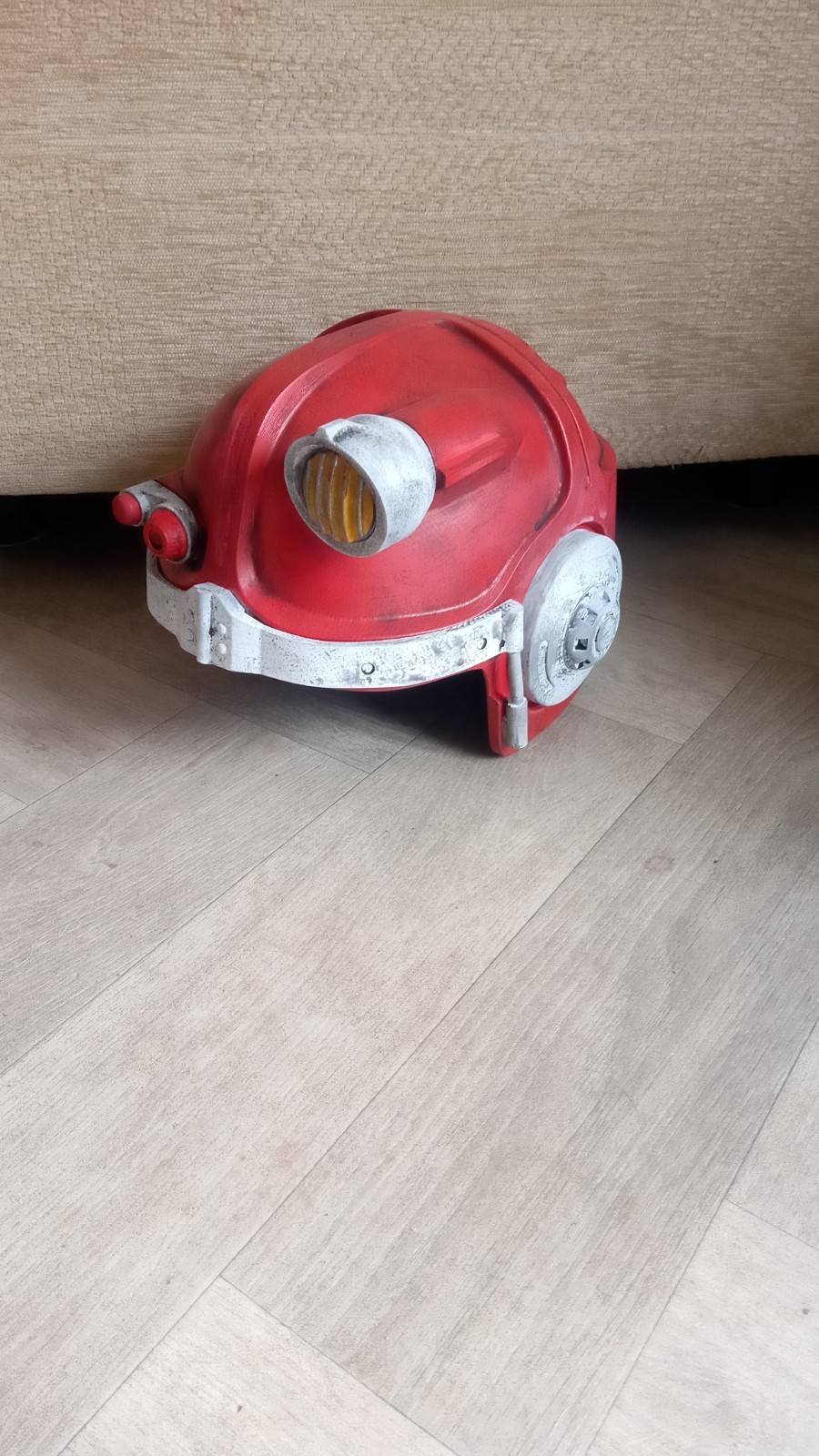 Fallout Combat Armor Helmet 3d printed Prop Nuka Cola Edition