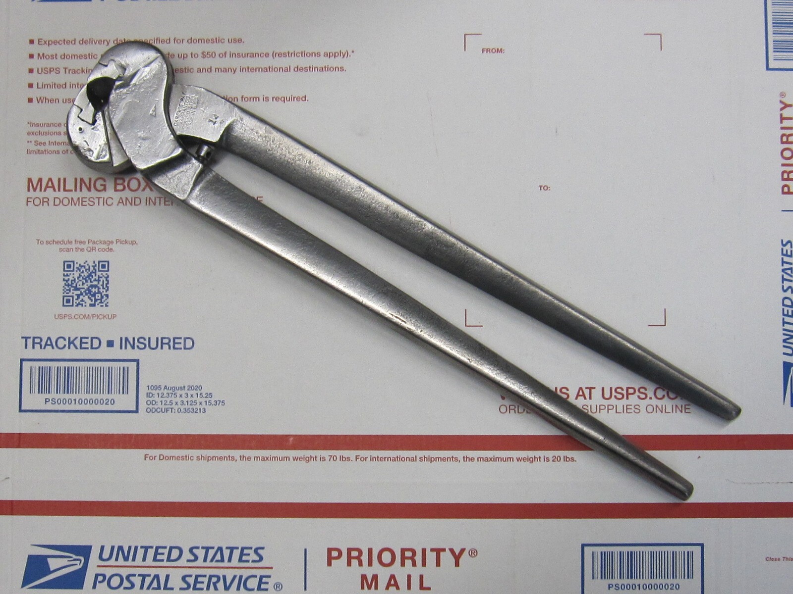 Early 1900's Heavy Duty Carew's Pat End Nippers -Farriers - Blacksmithing U.S.A