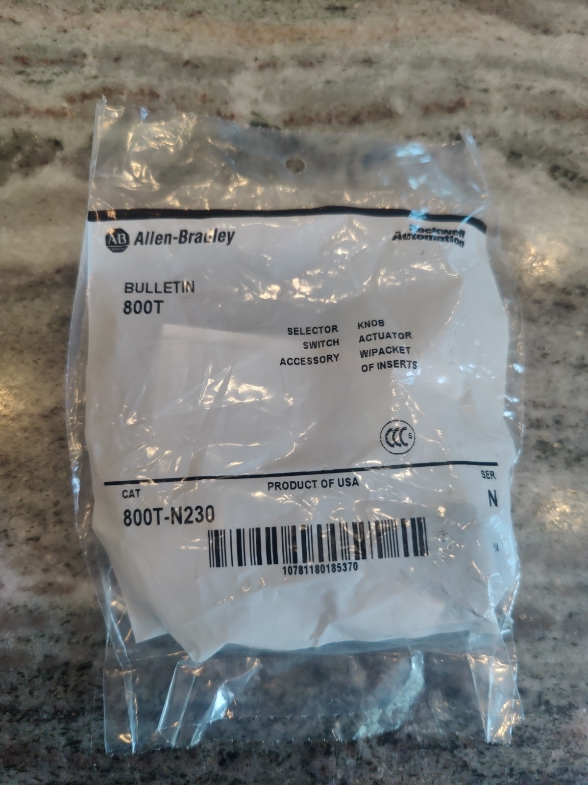 New Allen-Bradley 800T-N230 Ser. N Selector Switch Knob