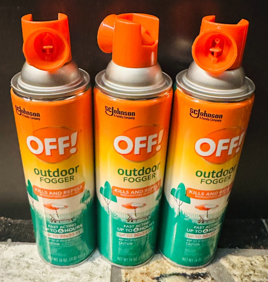 Off! 16 Ounce(s) Outdoor Fogger Mosquito Control Outdoor Spray Lots of 3