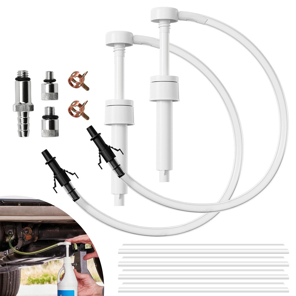 2PCS Fluid Pump for Quart Bottles Transmission & Gear Oil Pump with Adapters NEW
