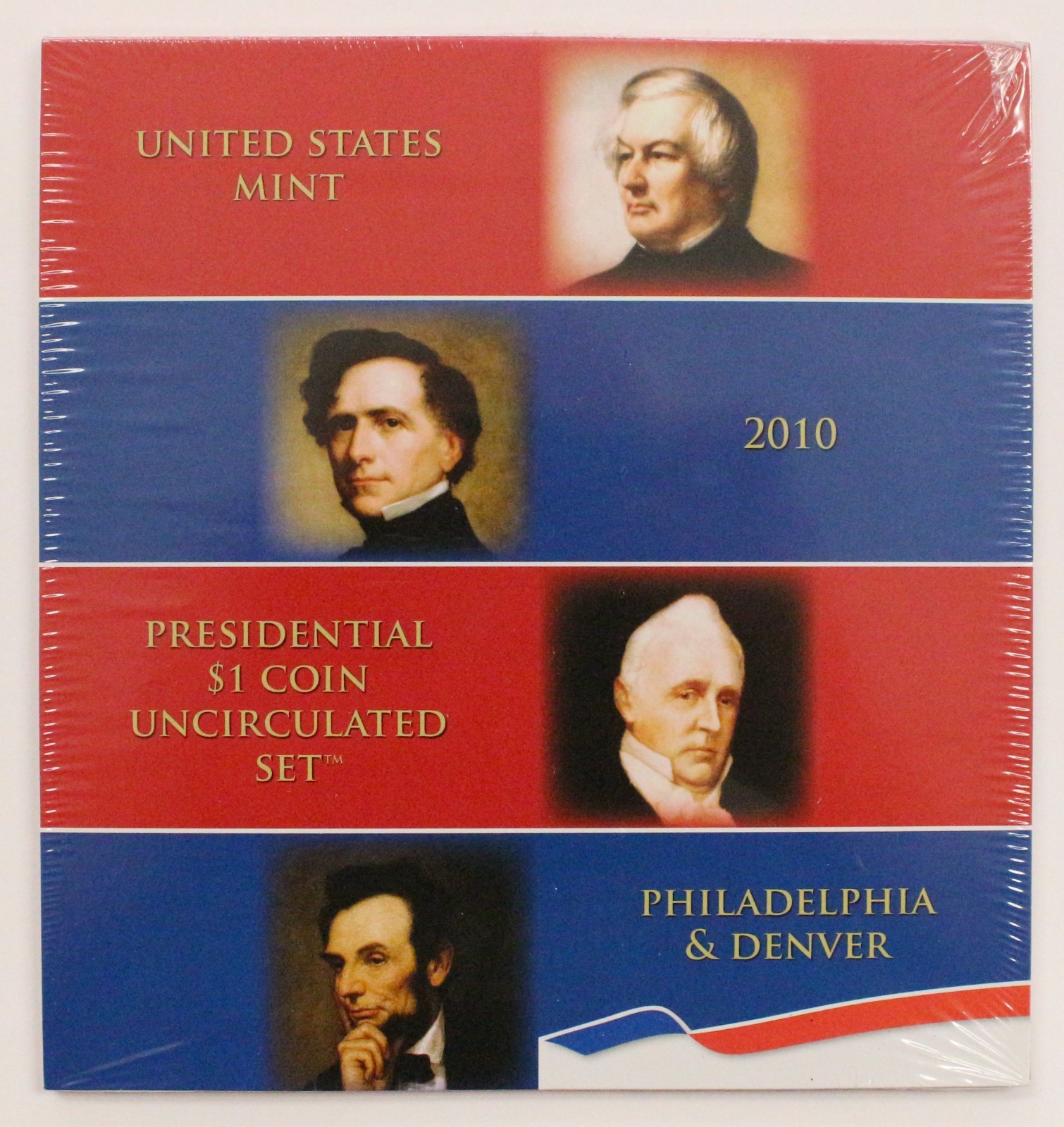 2010 $1 United States Mint Presidential Dollar Uncirculated 8-Coin Set - Sealed