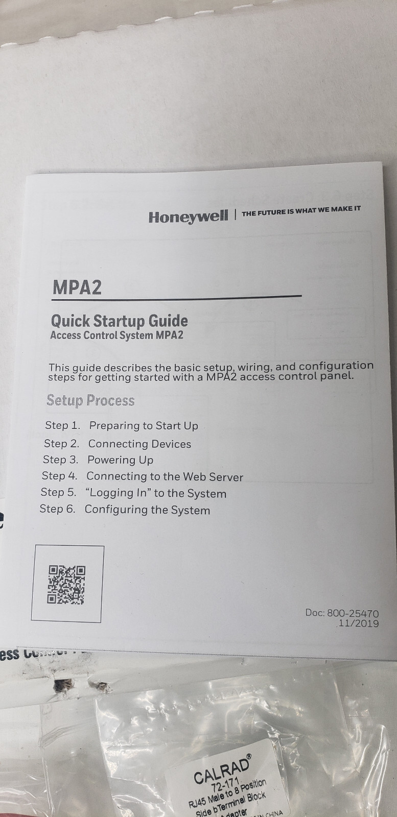 Honeywell MPA1002U-MPS 2 Door Access Control Kit