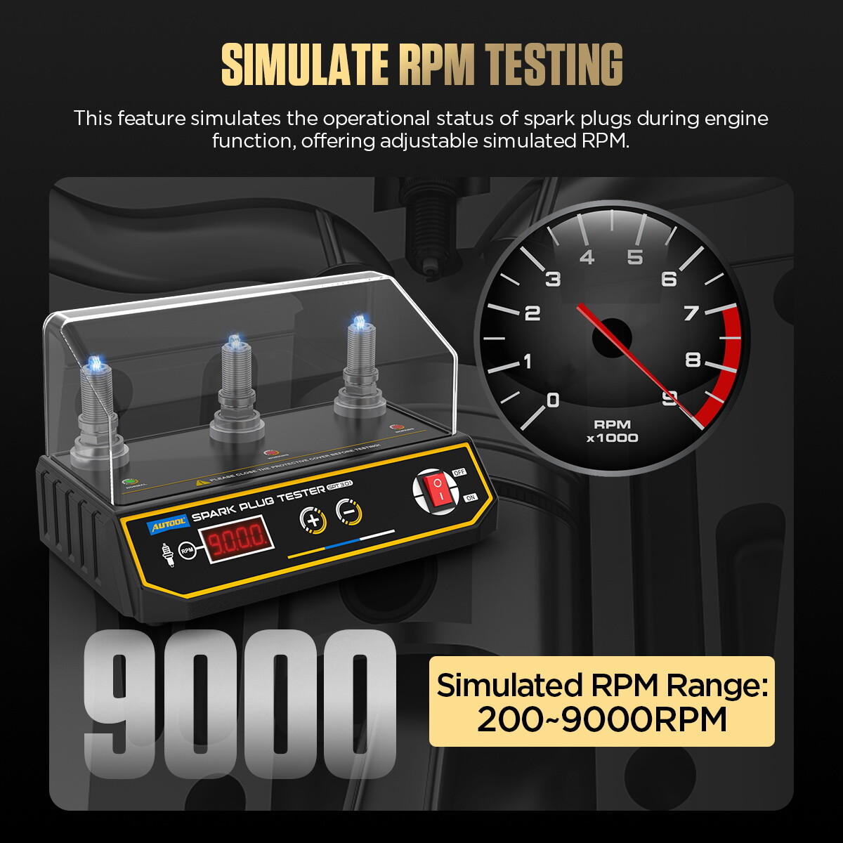 Car Spark Plug Tester Ignition System Analyzer Three Hole Diagnostic Test Tool
