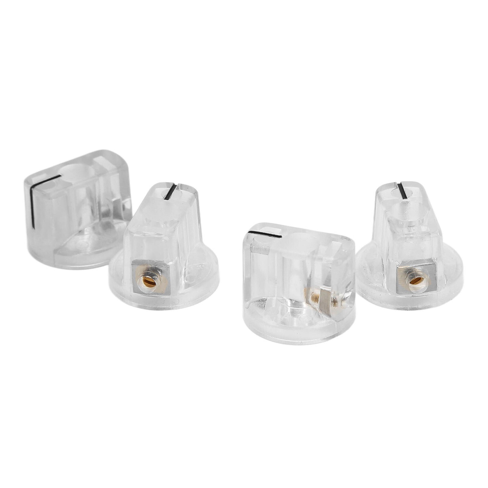 4Pcs Effect Pedal Knob Slot Design Transparent Plastic Easy Control Instrument