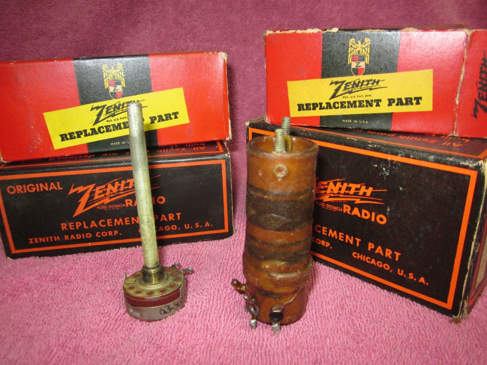 Really OLD ZENITH Radio IF RF Coil Can Parts IF-23 OSC-34 DET-13 95-629 656 5526
