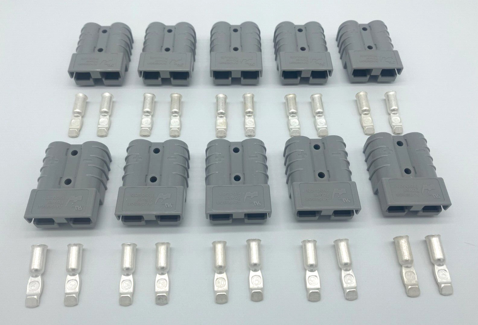 10 Anderson Power SB50 Connectors 6 Gauge Gray 6 AWG