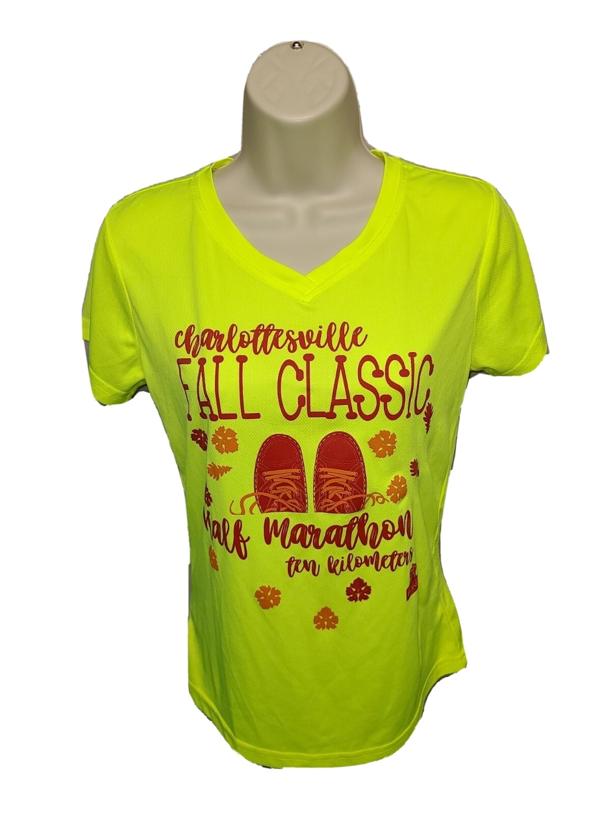 Charlottesville Fall Classic Half Marathon 10 Km Womens Small Green Jersey