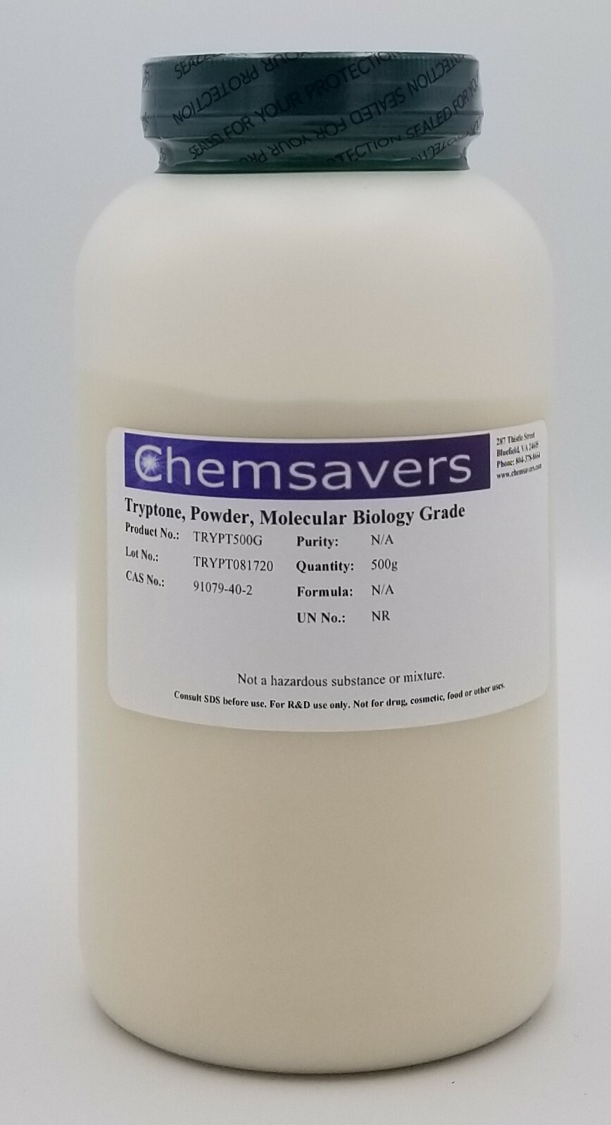 Tryptone, Powder, Molecular Biology Grade, 500g