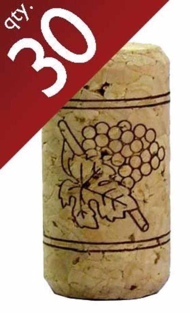 #9 Straight Corks 15/16" x 1 3/4" Bag of 30