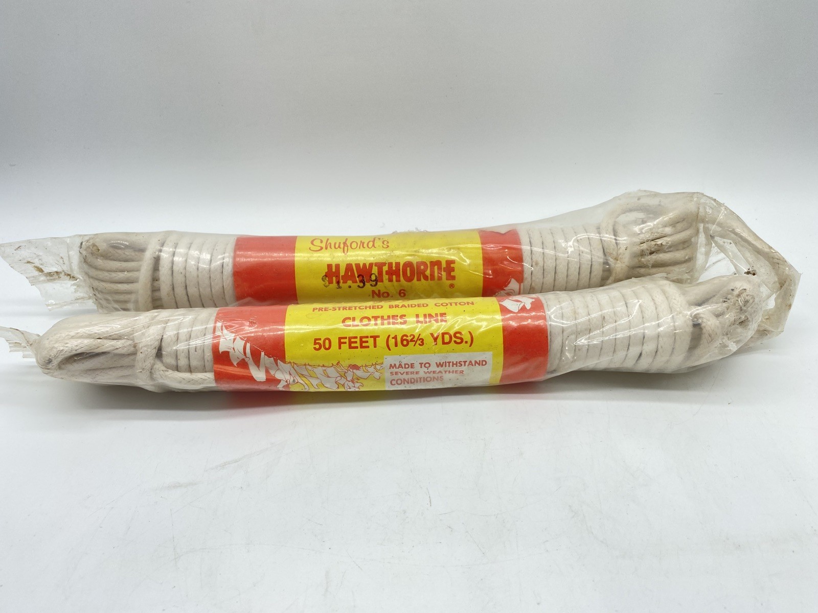 Vintage Shuford's Hawthorne No. 6 Clothes line 100 Foot NOS