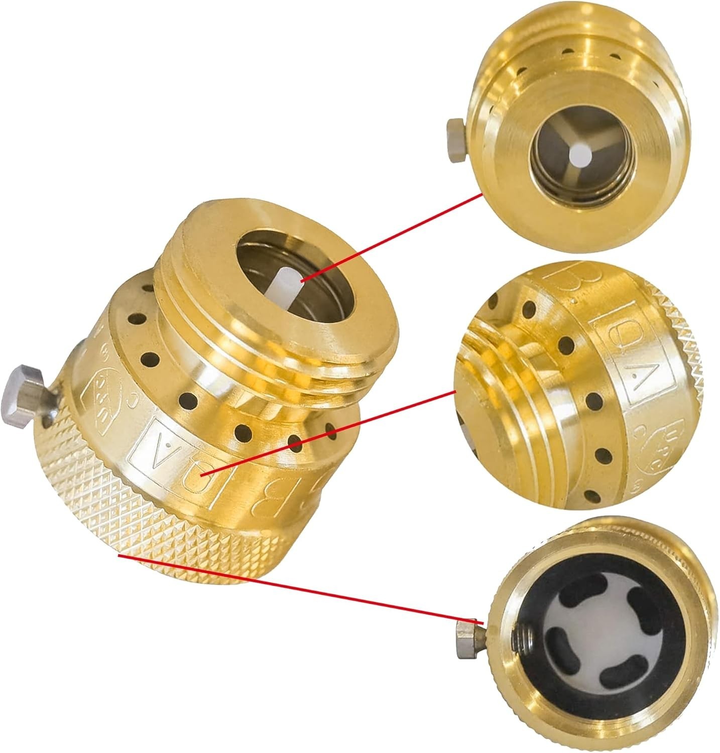 2 Pack Faucet Vacuum Breaker, 3/4 Inch Solid Brass Hose Bib Backflow Preventer