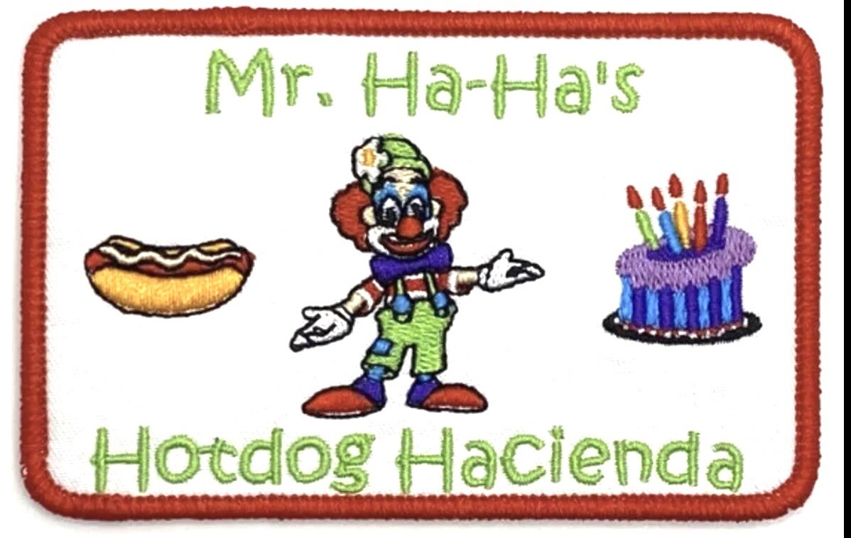 Mr. Ha-Ha’s Hotdog Hacienda Golden Girls TV Show Patch Vintage Style Retro
