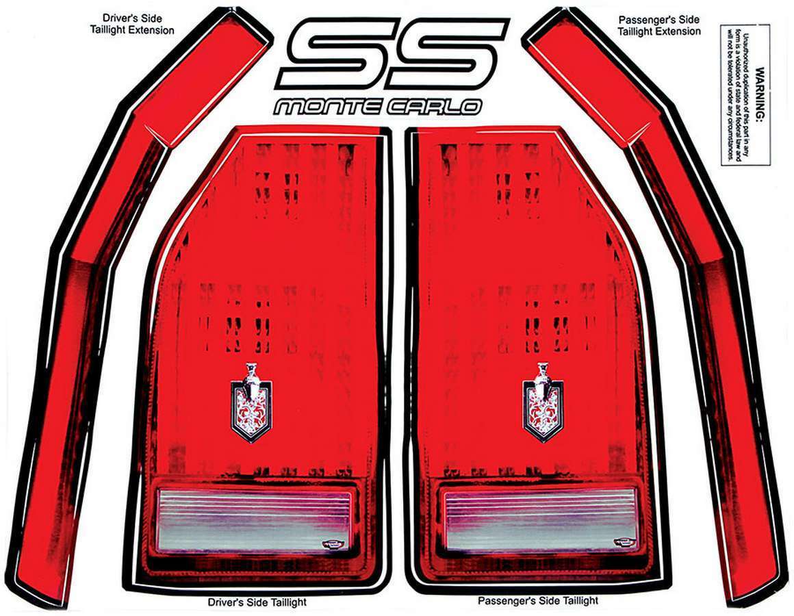 ALLSTAR PERFORMANCE M/C SS Tail Decal Kit 1983-88