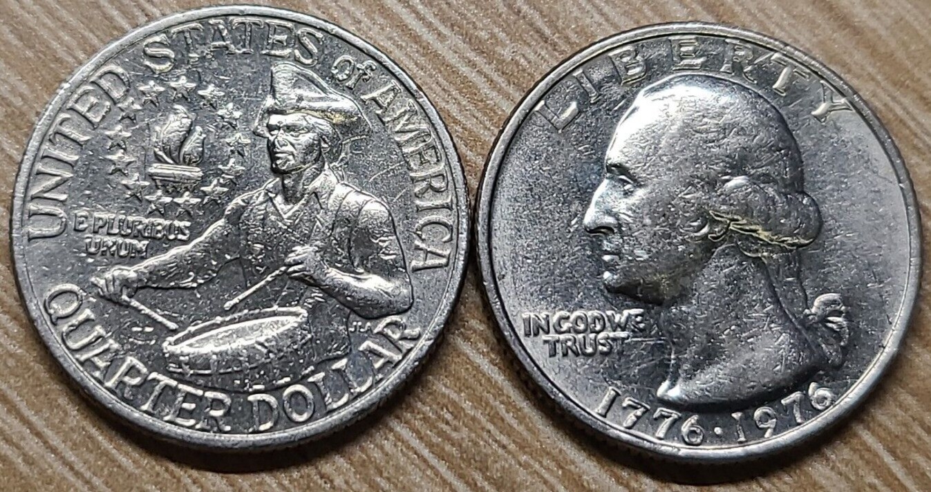 1976 P Bicentennial Drummer Boy Washington Quarter-Circulated / 1776 - 1976