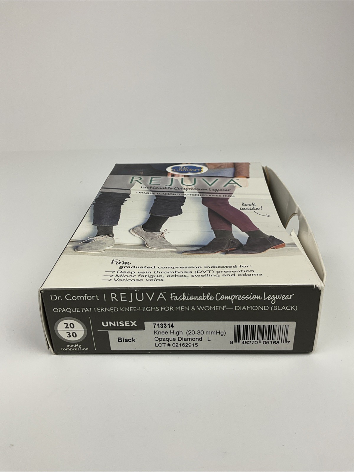 Dr. Comfort Rejuva Opaque Diamond Pattern Knee High Compressionr Large 20/30