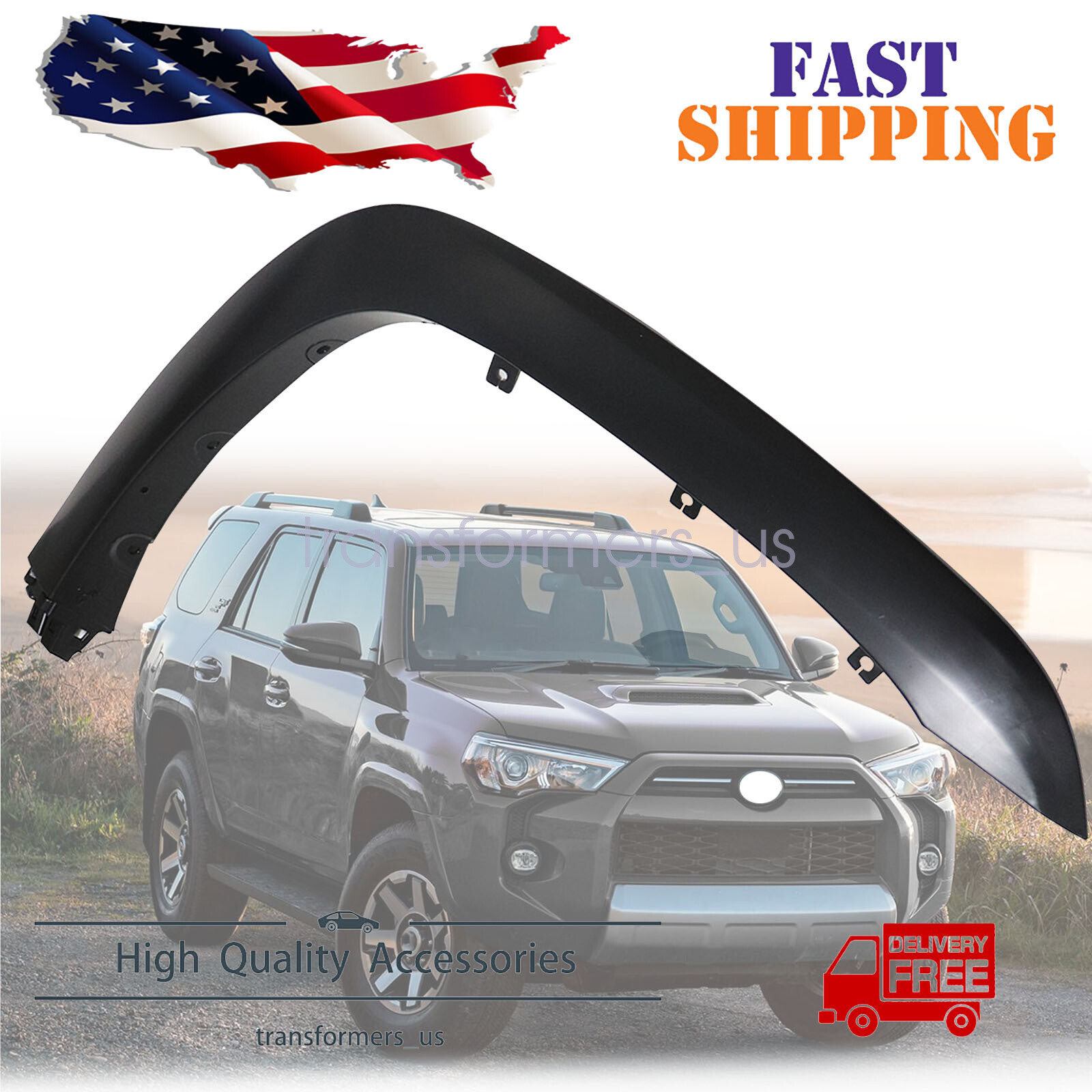 For 2014-2023 Toyota 4Runner Fender Flares Front Right Passenger 5384735906