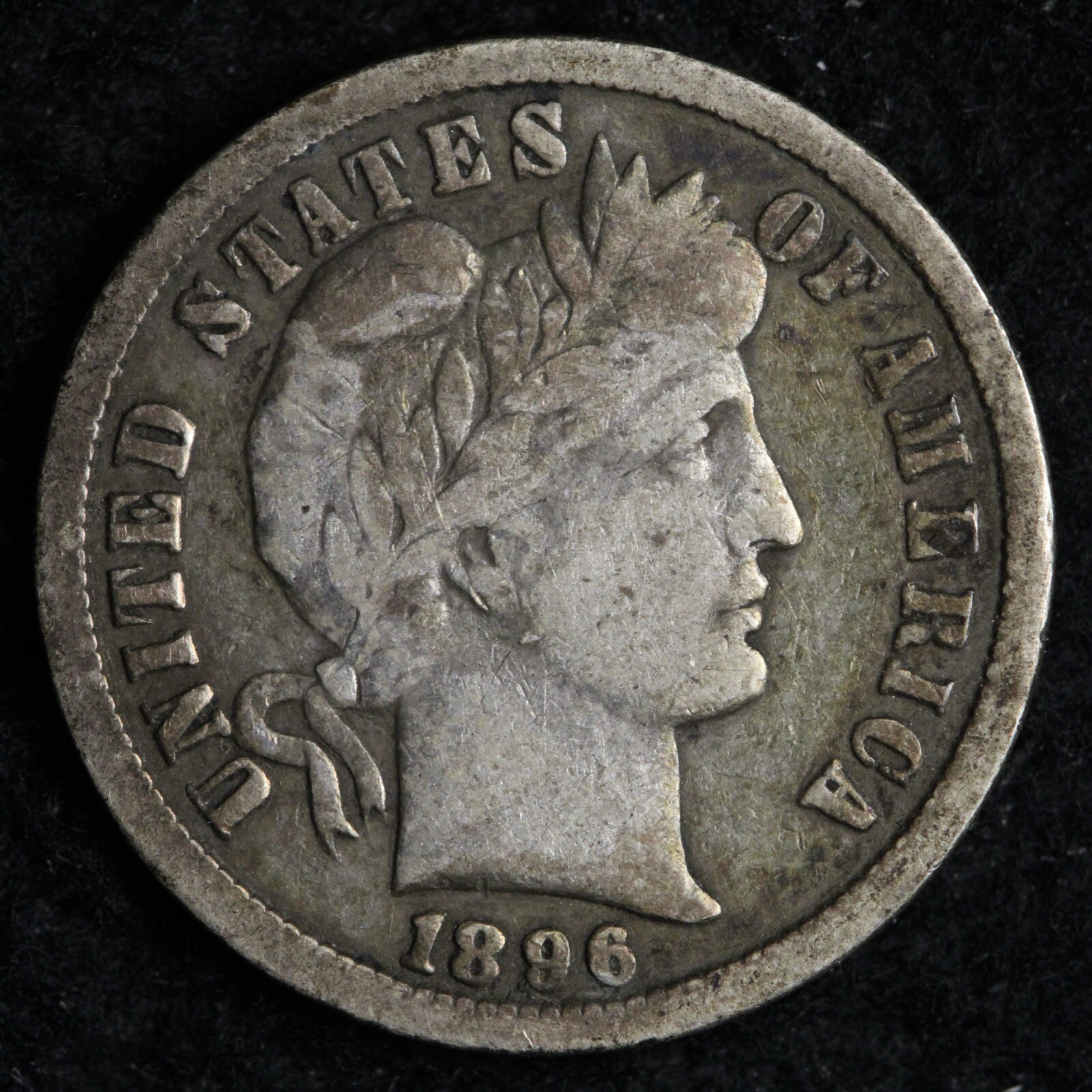 1896-O Barber Silver Dime VF E203 UWNER