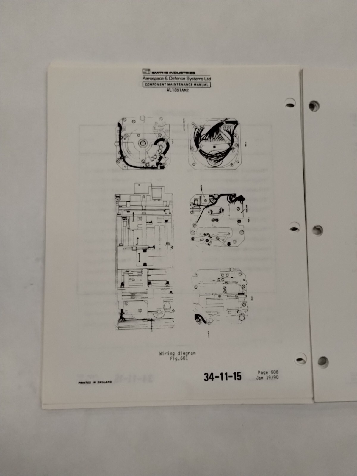 Smiths Industries Counter/Pointer Altimter WL 1801AM2 Maintenance/Parts-Original
