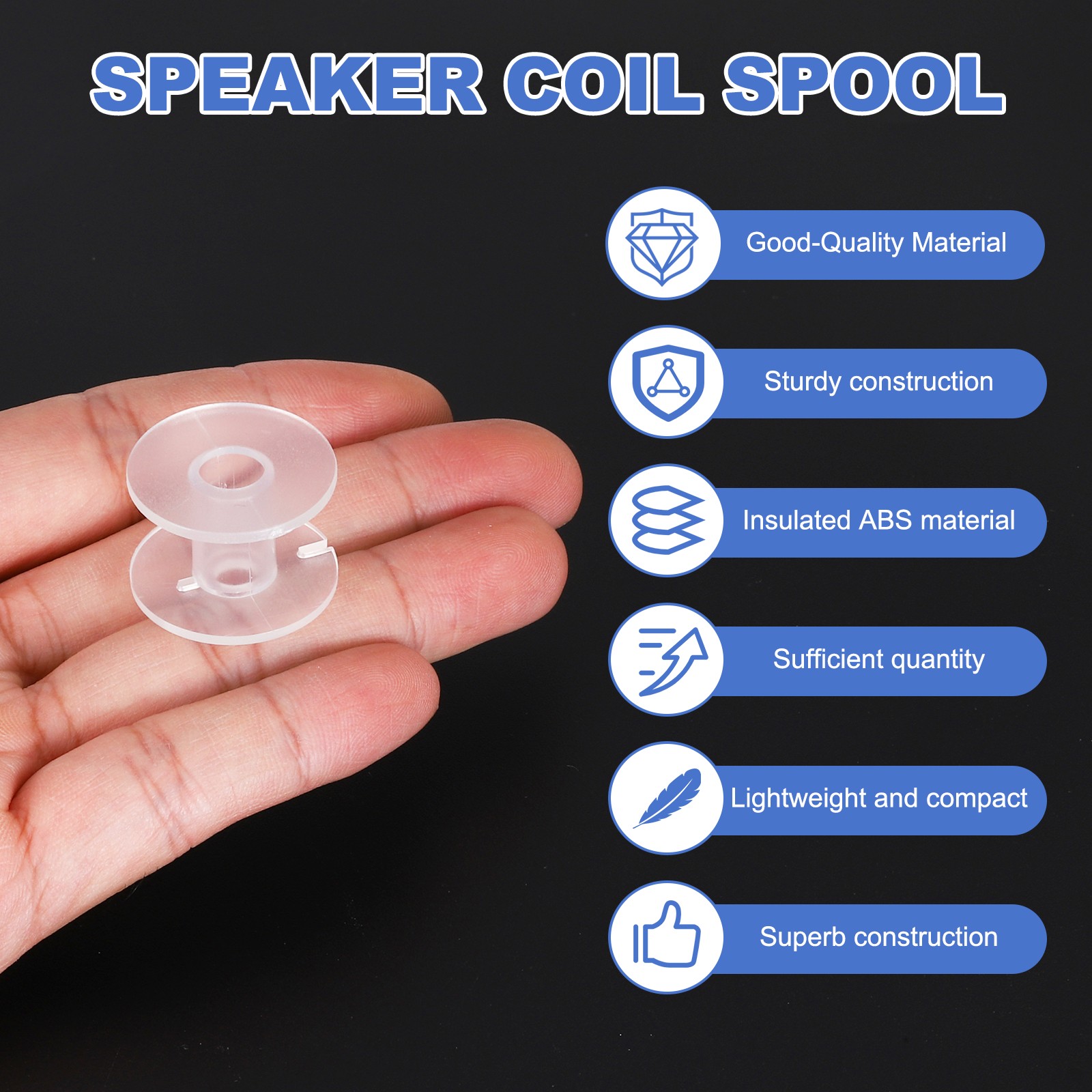 10pcs Speaker Crossover Bobbin Spools Coil, 25x17mm ABS Empty Spools