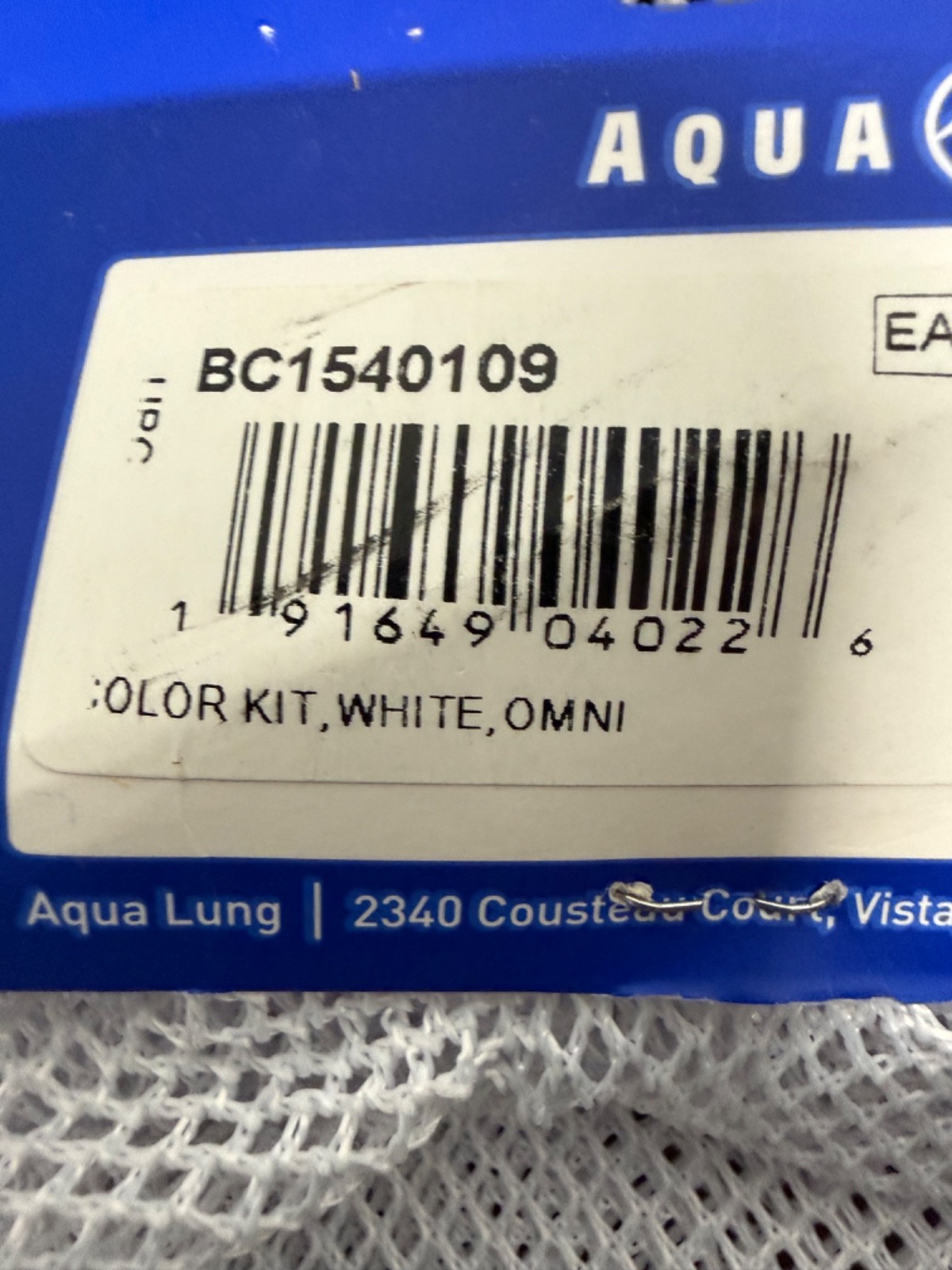 Aqualung Omni BCD Color kit White New W/ Weight Pockets