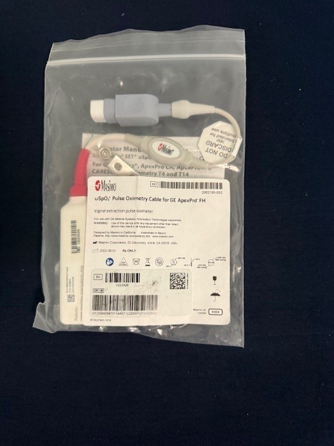 Masimo 2062190-002 Pulse Oximetry Cable for GE ApexPro FH