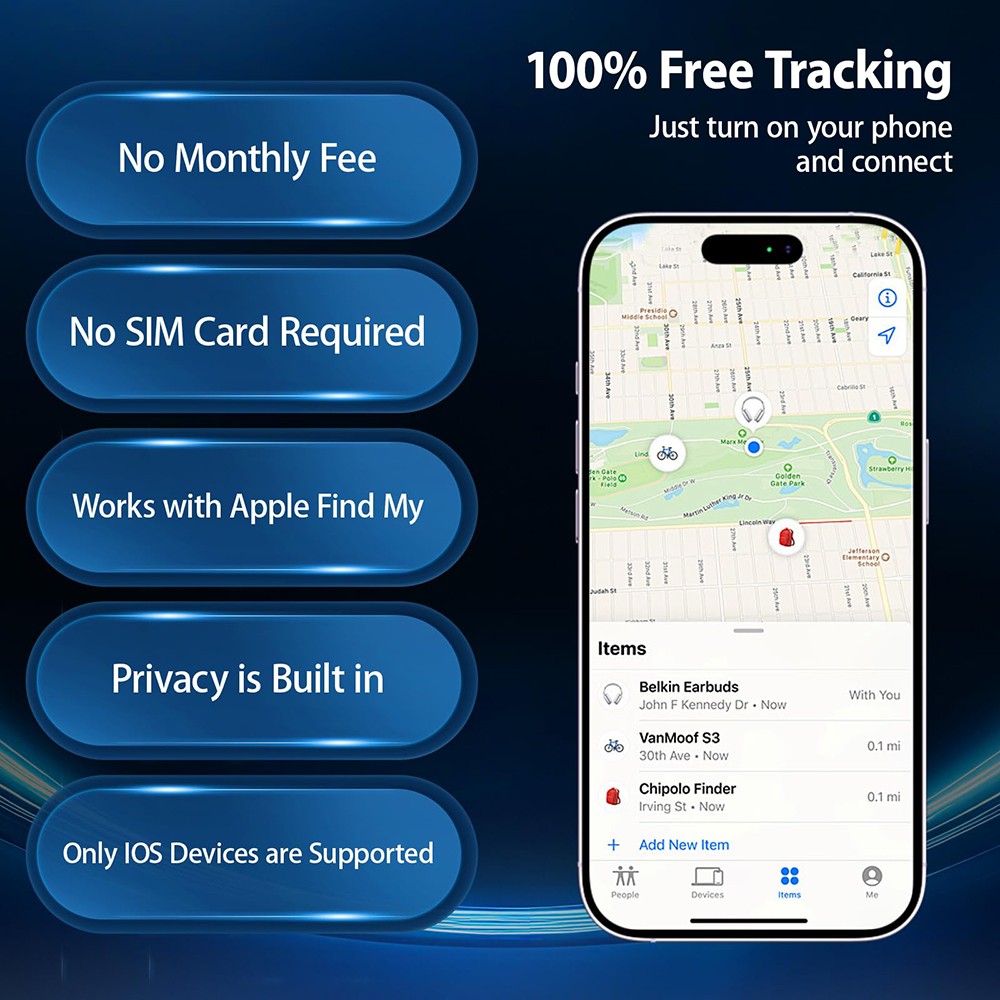 GPS Tracker for Vehicles Magnetic Car Tracking Device Mini Hidden for iPhone/IOS
