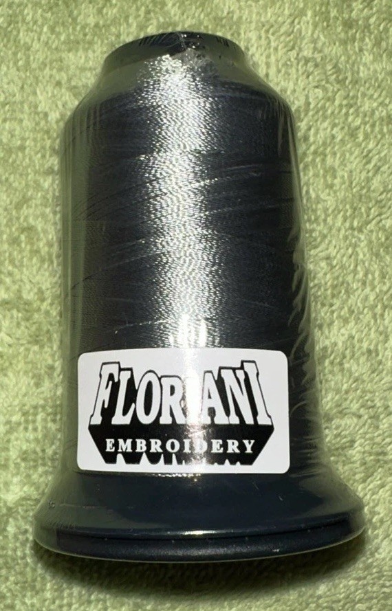 Floriani Embroidery Thread PF484 Gray Polyester 1,100 Yards NOS