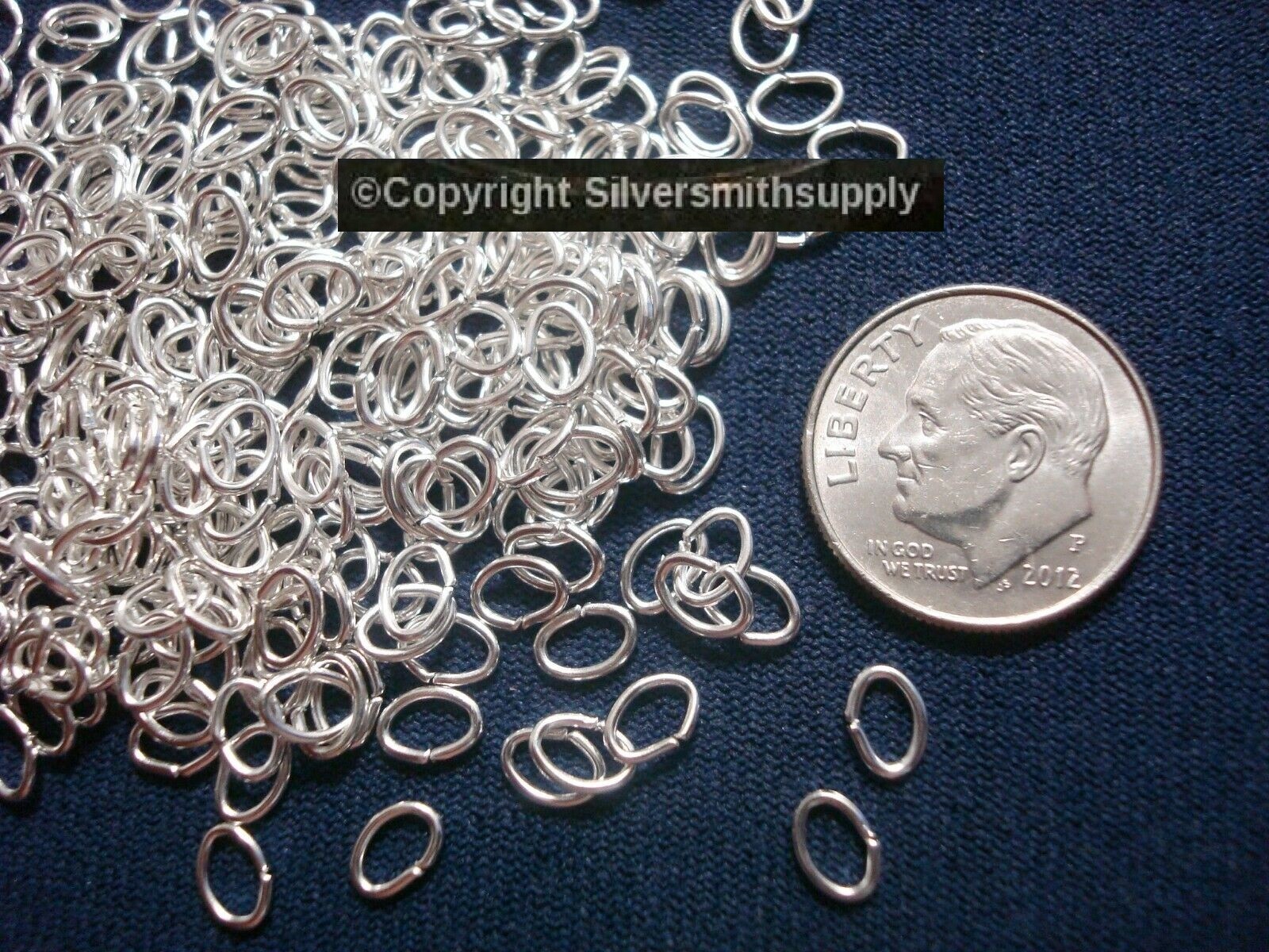 JUMP RINGS 300 Silver plated 20 ga 4mmx5mm oval jump rings attach charms FPJ010
