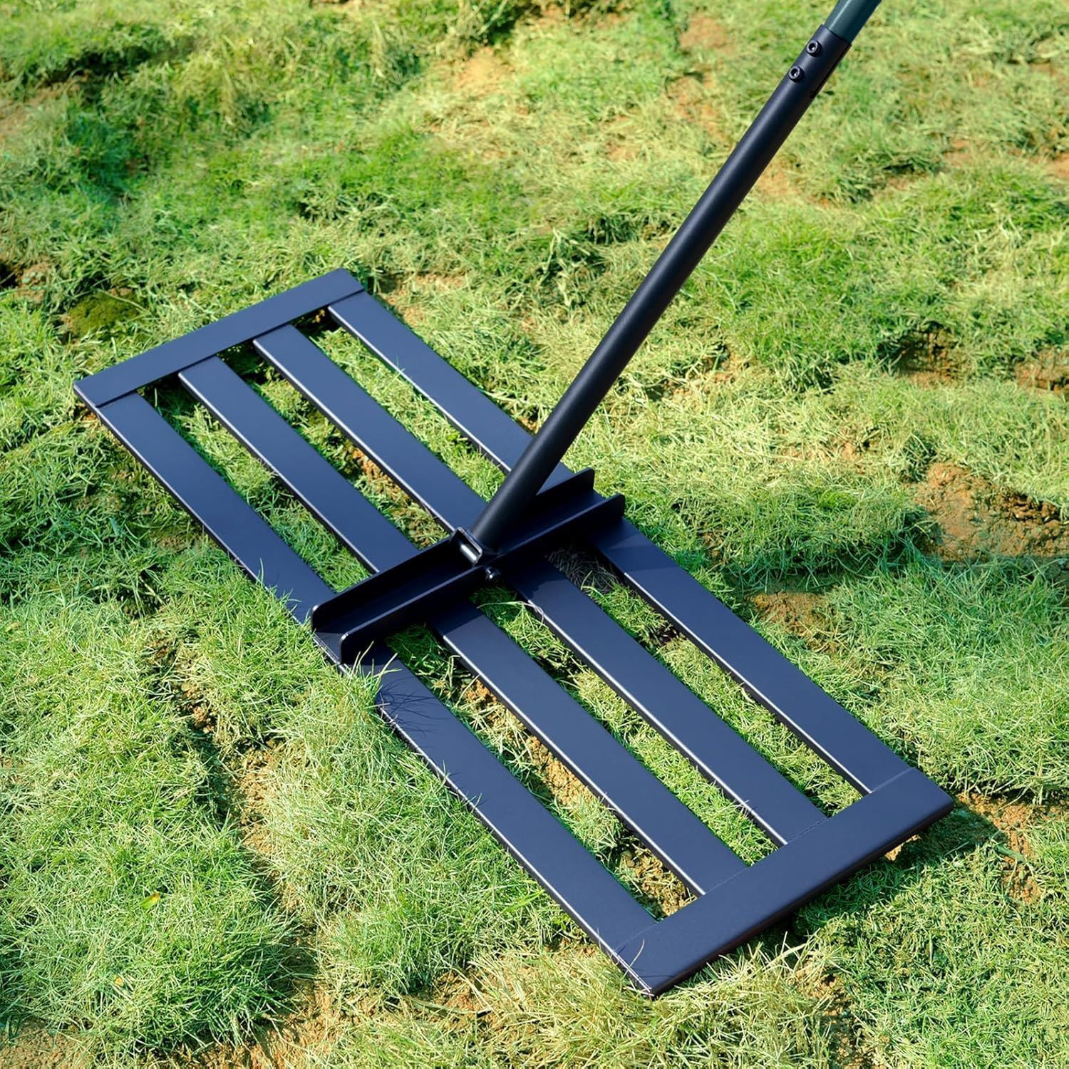 Lawn Leveling Rake, 30 x 10 in Stainless Steel Levelawn Tool with 78 Green